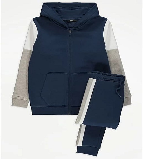 Купити Костюм George Navy Cut and Sew Zip Up Hoodie and Joggers Outfit - фото 1