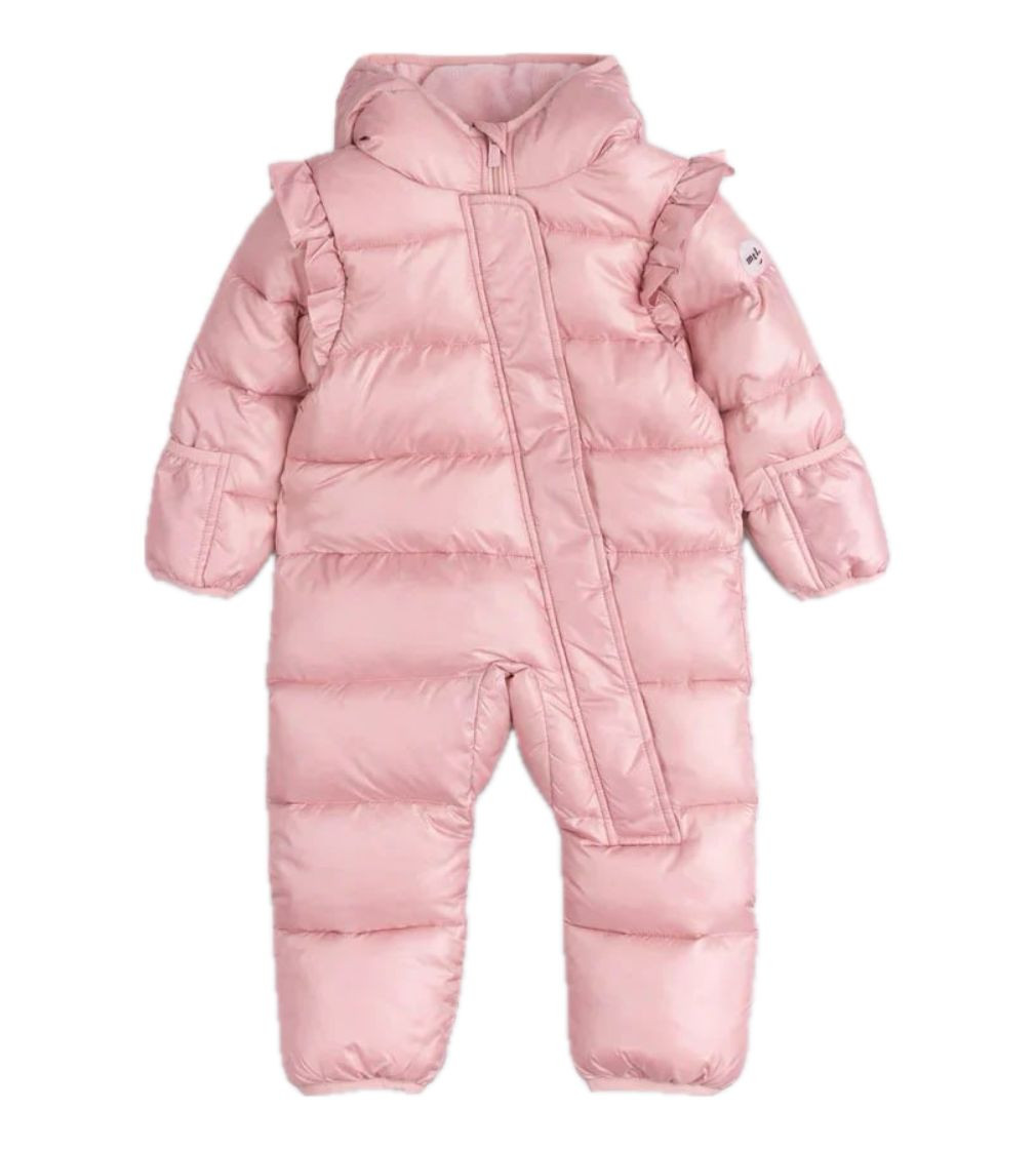 Комбинезон Miles The Label Ruffle Quilted Snowsuit Pink