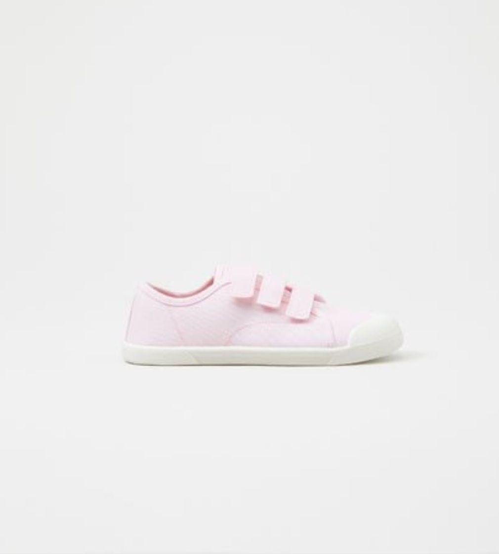 Купить Кеды Lefties Canvas sneakers with toecap Pink - фото 1