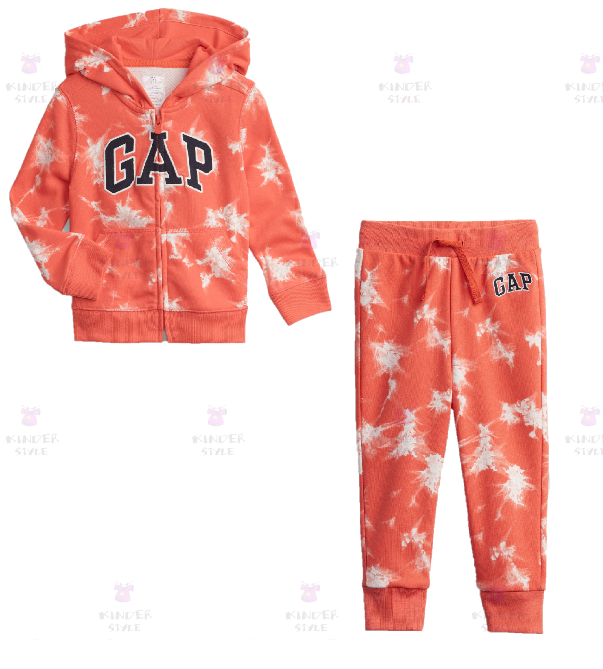 Купити Костюм тринитка Gap Logo: Tie-Dye blood orange - фото 1