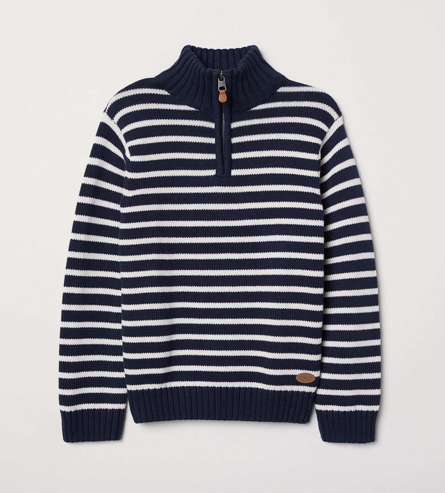 Купити В'язаний светр H & M Темно-синій / Смужка - фото 1