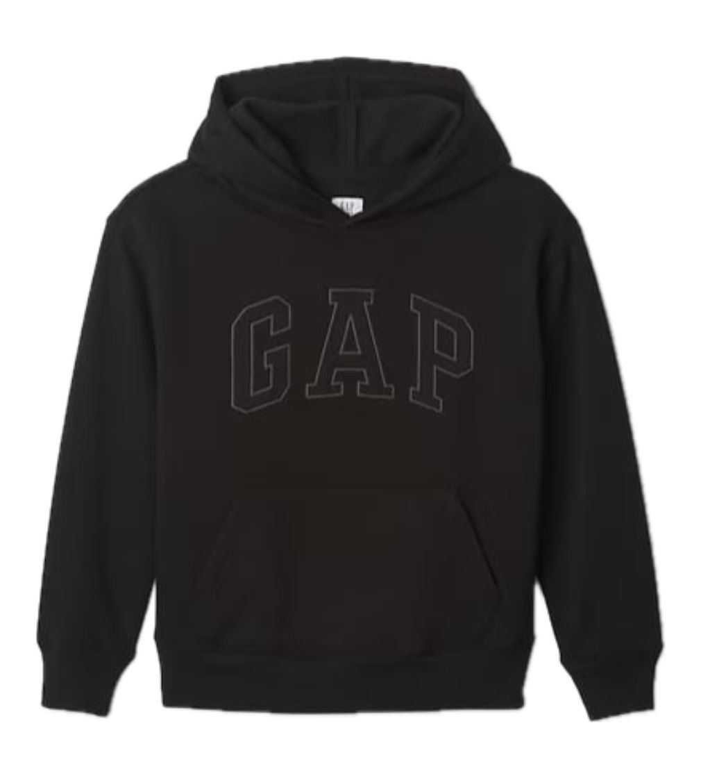 Купить Худи на флисе Gap Kids Relaxed Gap Logo Hoodie Color Black - фото 1