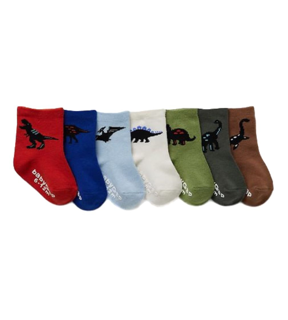 Купити Набір шкарпеток 7шт baby Gap Dino Crew Socks multi - фото 1