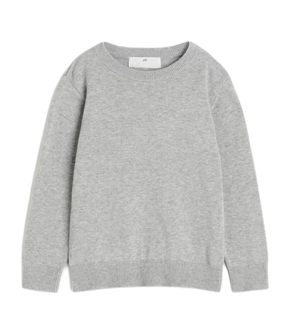 Купити Джемпер H&M Cotton Sweater - Gray melange - Kids - фото 1