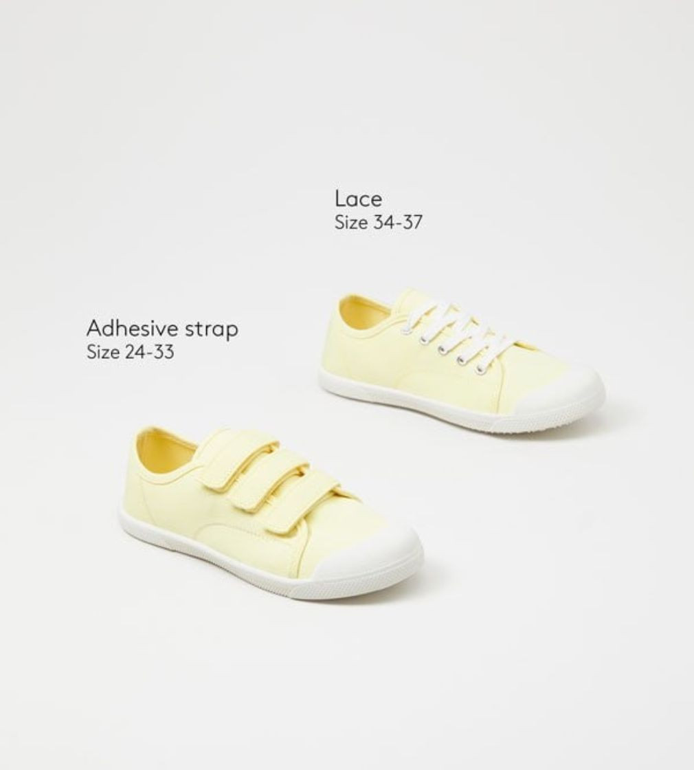 Купить Кеды Lefties Canvas sneakers with toecap Yellow - фото 1