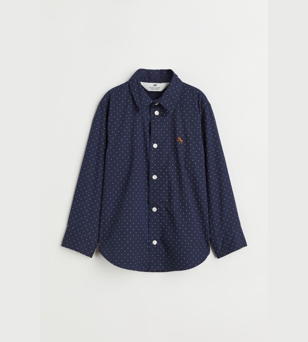 Купить Рубашка H&M Navy blue/Spotted - фото 1