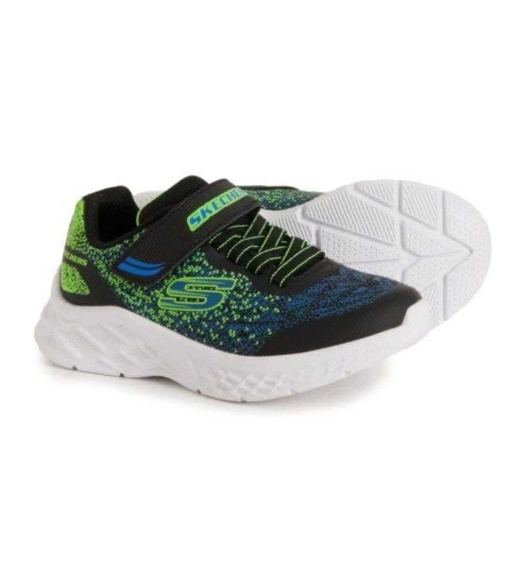 Купить Кроссовки Skechers Boy Microspec II Sneakers Blue/Black/Lime - фото 1