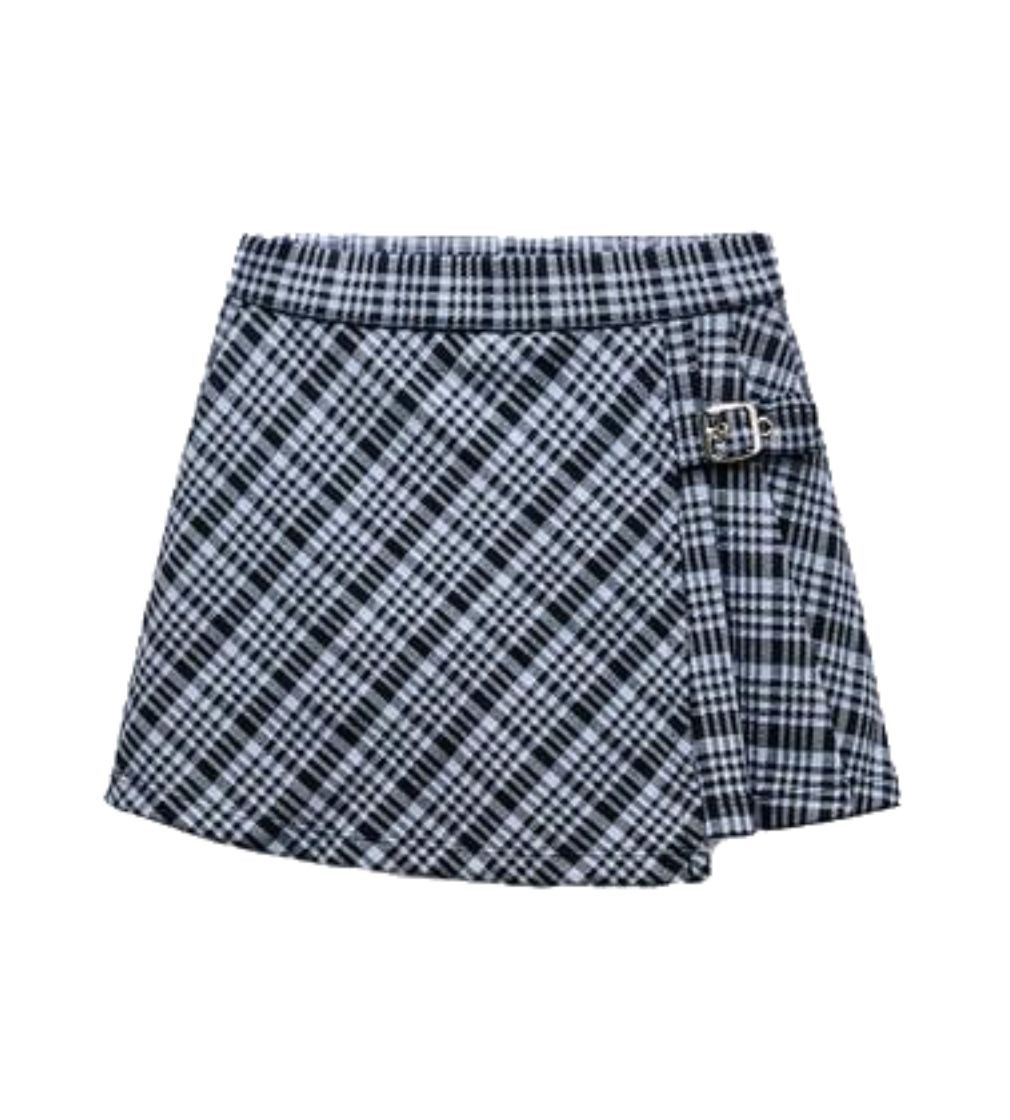 Купити Спідниця - шорти Zara Plaid Skirt With Buckle - Blue - фото 1
