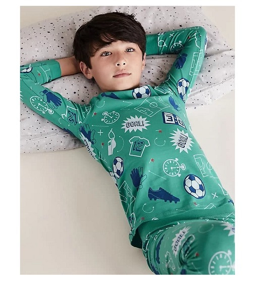 Купити Піжама Cotton Rich Football Print Pyjama Set M&S (T86/5341E) - фото 1