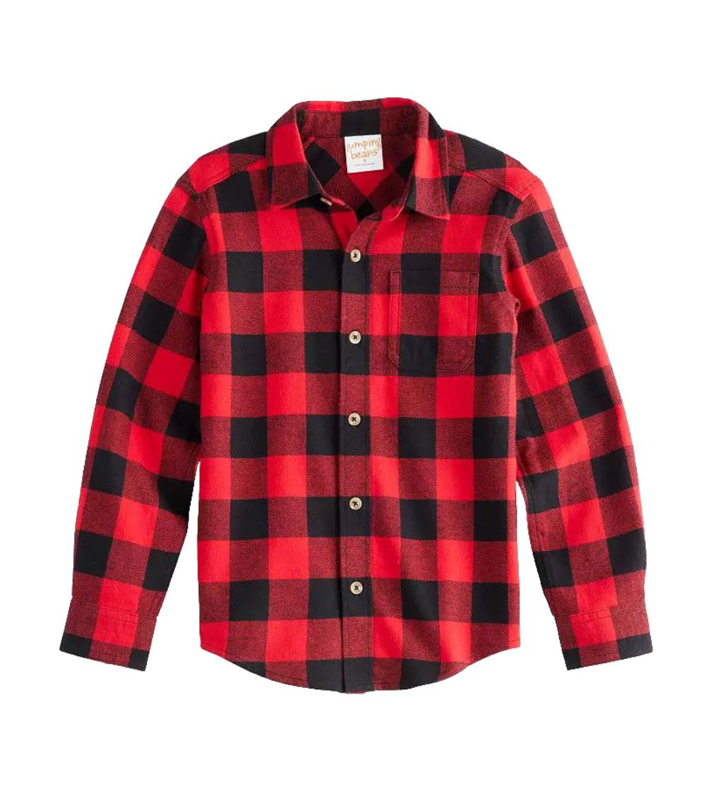 Купити Сорочка Jumping BEANS Flannel Button Down Red - фото 1