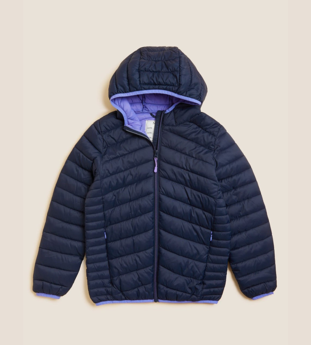 Купити Куртка M&S Stormwear™ Lightweight Padded Raincoat Navy - фото 1