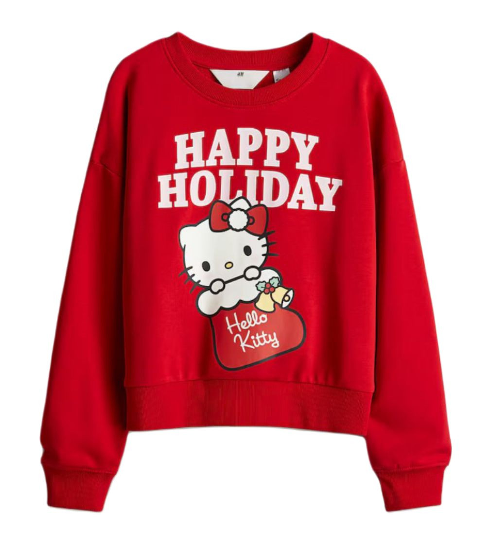 Свитшот H&M Red Happy Holiday Hello Kitty
