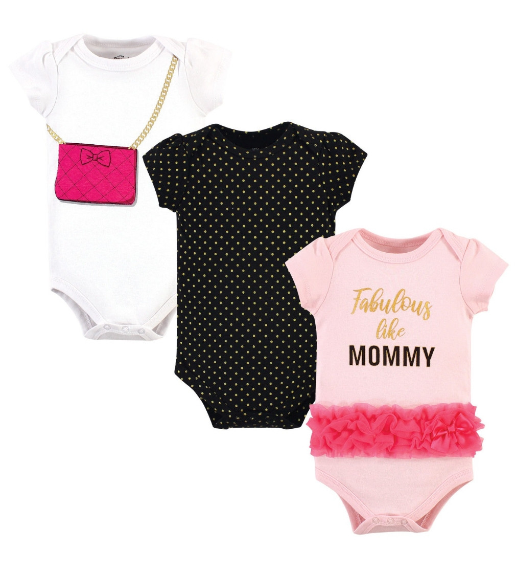 Купить Набор боди 3шт Нарядные Little Treasure Baby Girl Cotton Bodysuits Fabulous - фото 1