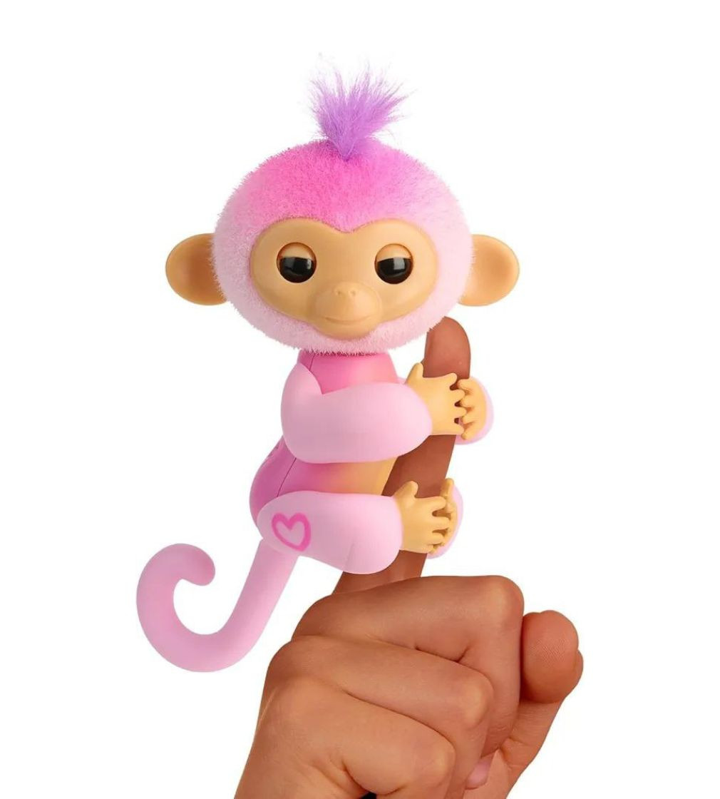 Купити Інтерактивна іграшка-мавпочка Fingerlings 2023 New Interactive Baby Monkey Harmony Pink - фото 1