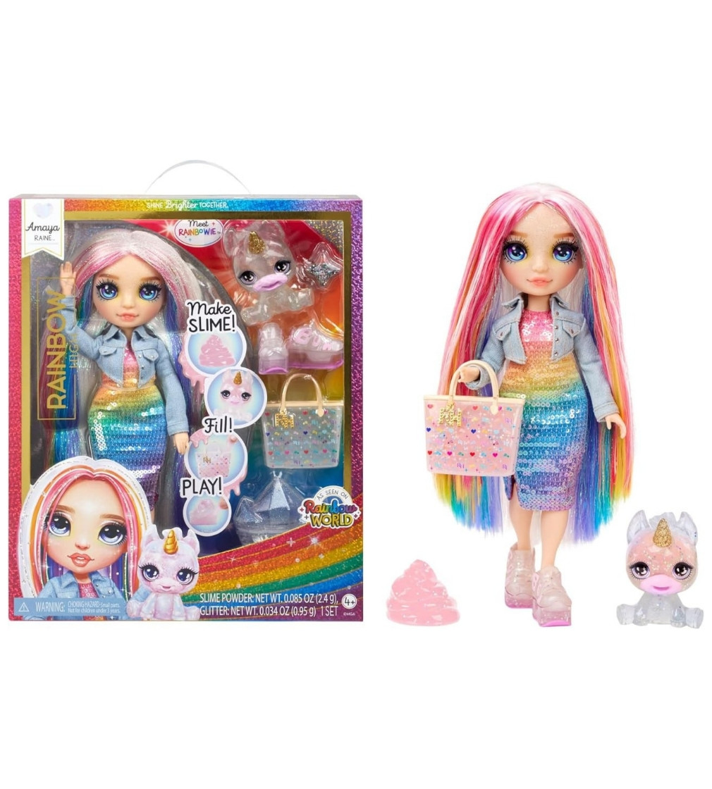 Купить Кукла Rainbow High Amaya Slime Kit & Pet Рейнбоу Хай Амая со Слаймом и питомцем - фото 1