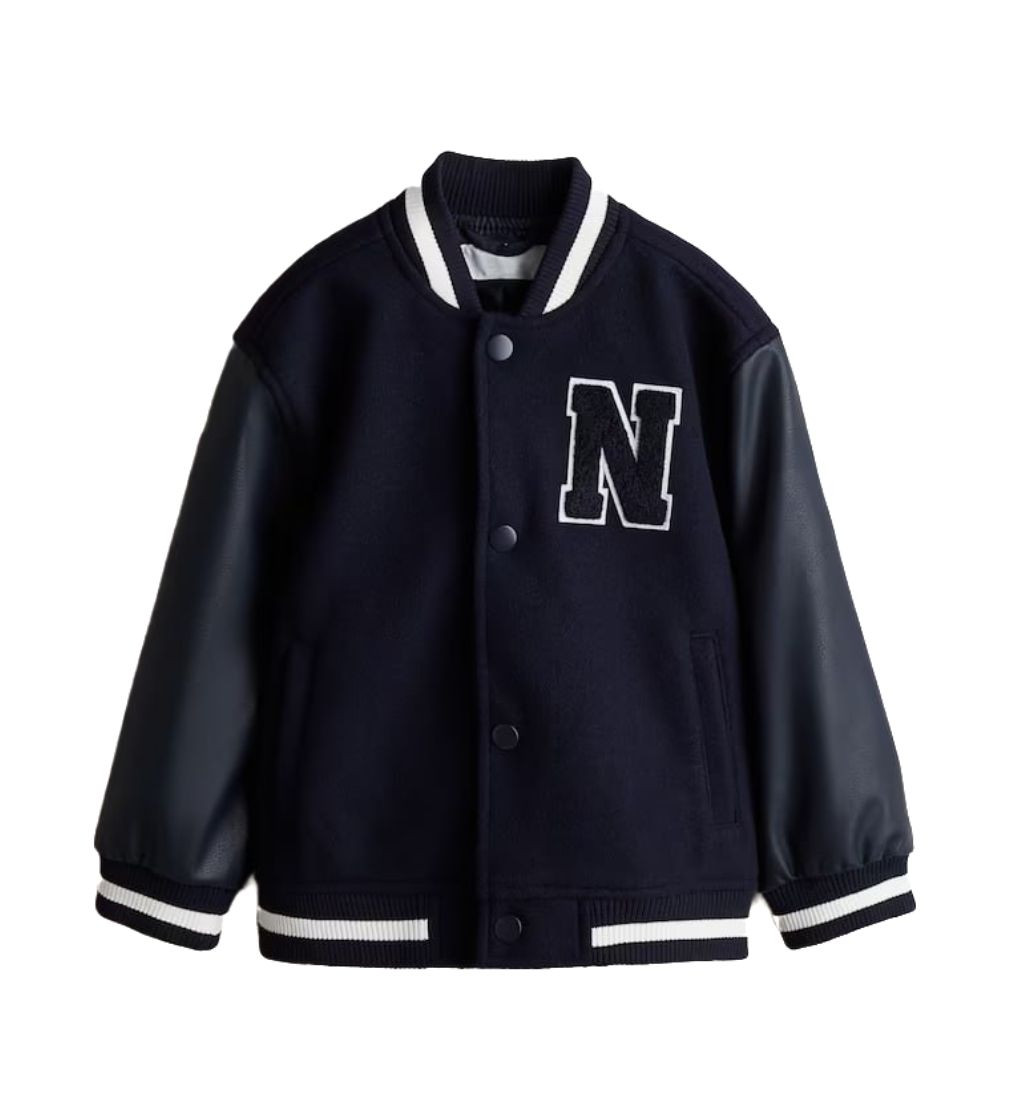 Купить Куртка Бомбер H&M из Искусственной Кожи baseball Navy blue - фото 1