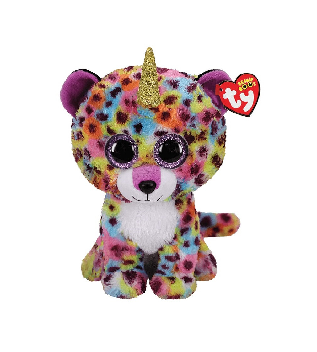 Купити М'яка іграшка Ty Beanie Boos ™ Giselle Rainbow Leopard with Horn - фото 1