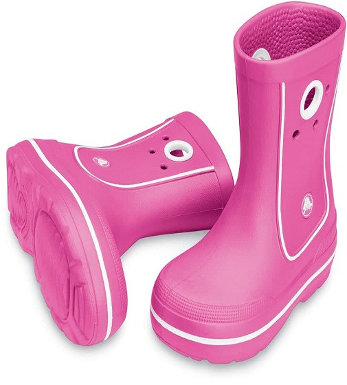 Купить Резиновые сапоги Crocs Kids Crocband Jaunt Розовые - фото 1