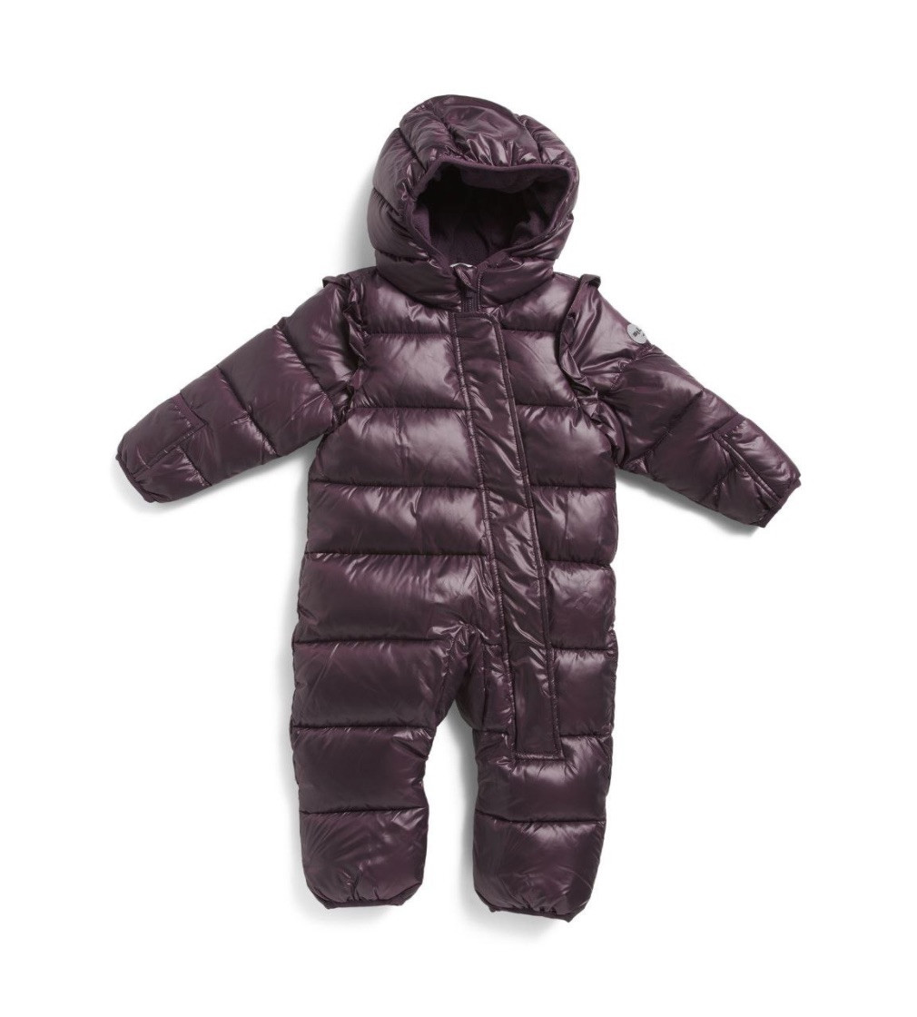 Комбинезон Miles The Label Ruffle Quilted Snowsuit Plum