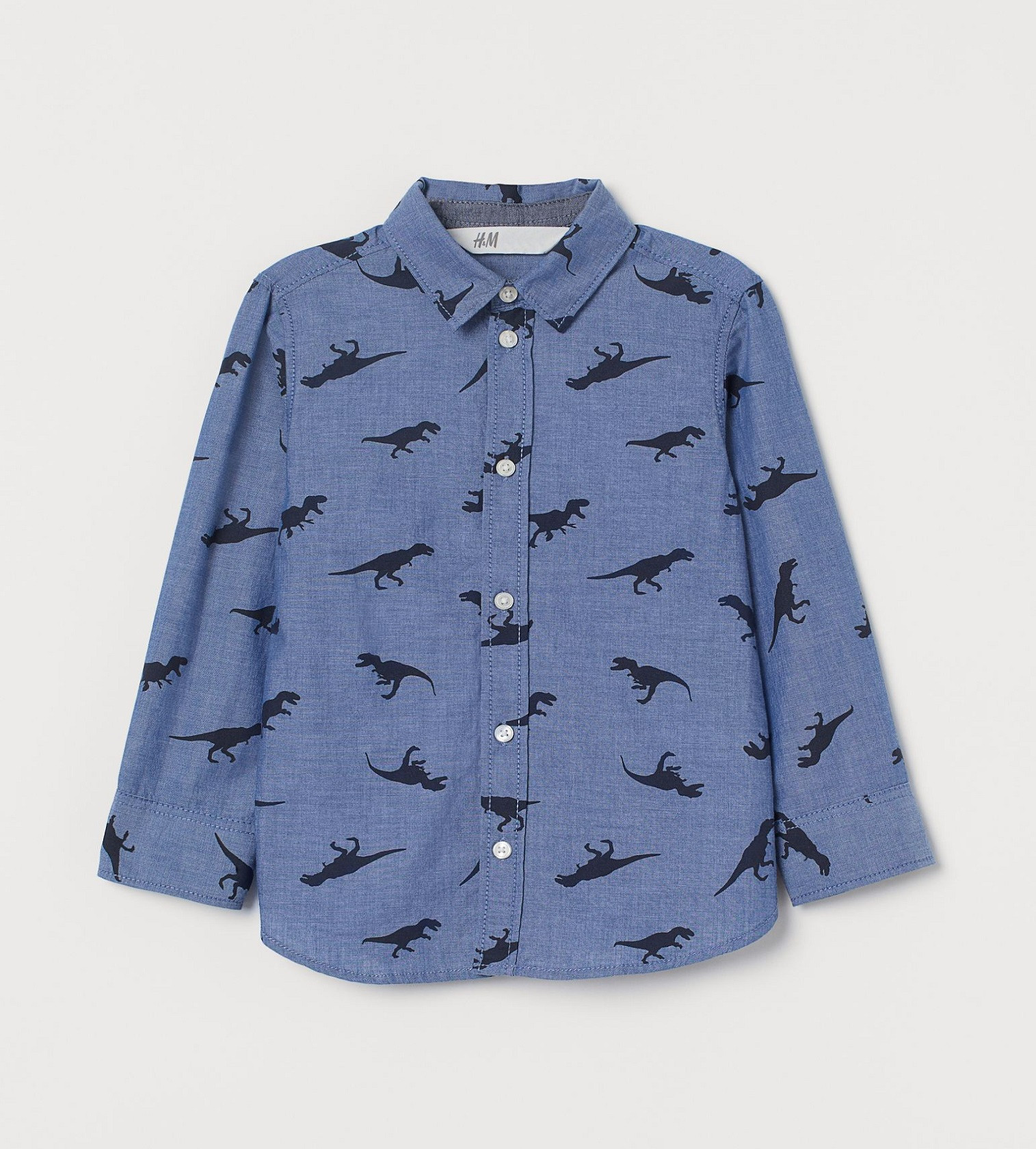 Купить Рубашка H&M Cotton Blue/dinosaurs - фото 1
