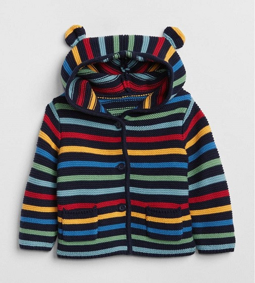 Купить Кардиган Gap Baby Stripe Garter Sweater Dark Night - фото 1