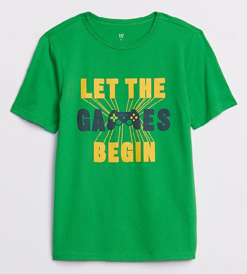 Купити Футболка Gap Graphic T-Shirt Games: clover leaf green - фото 1