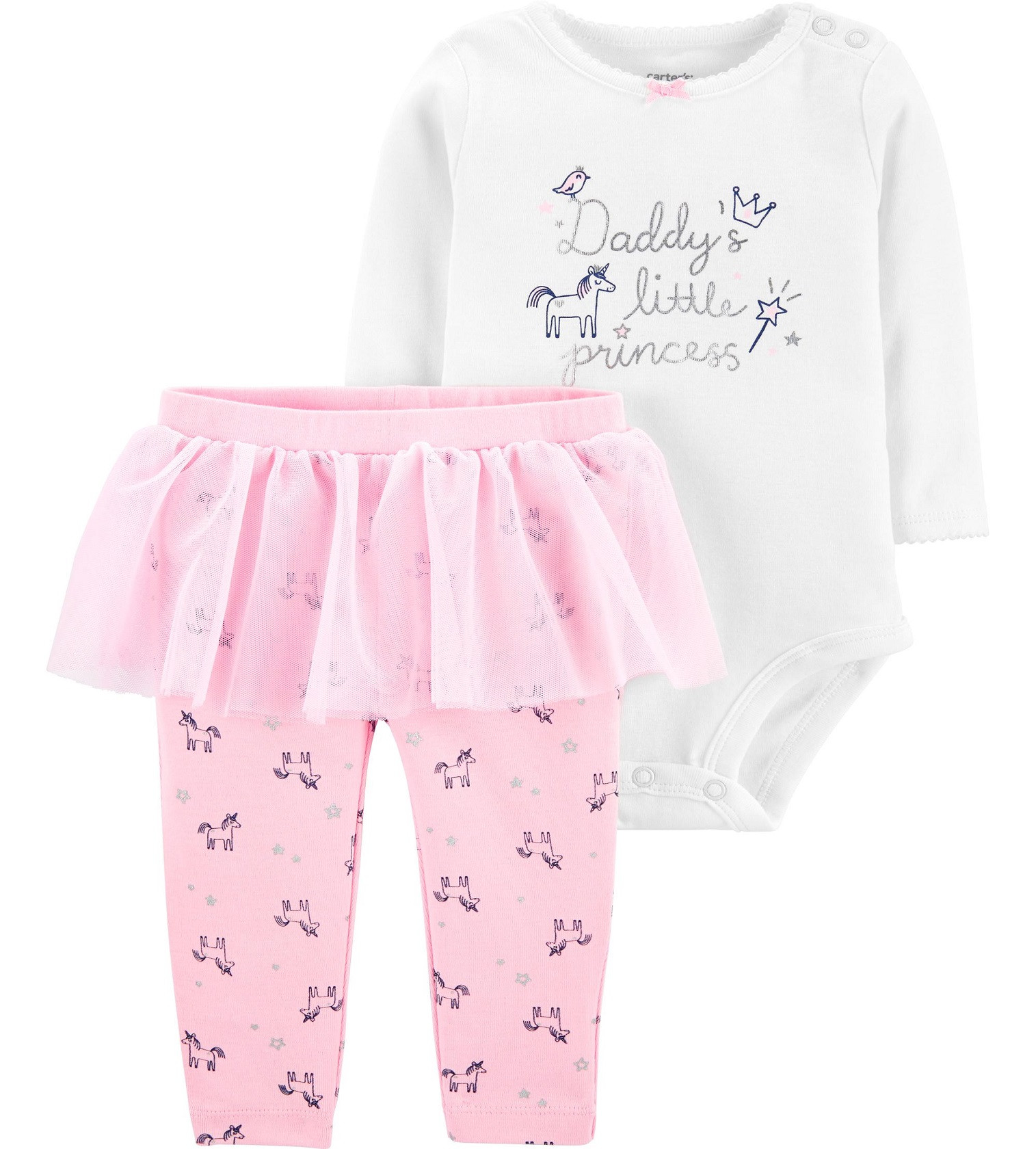 Купити Комплект Carters Daddy's Little Princess Pink/White - фото 1