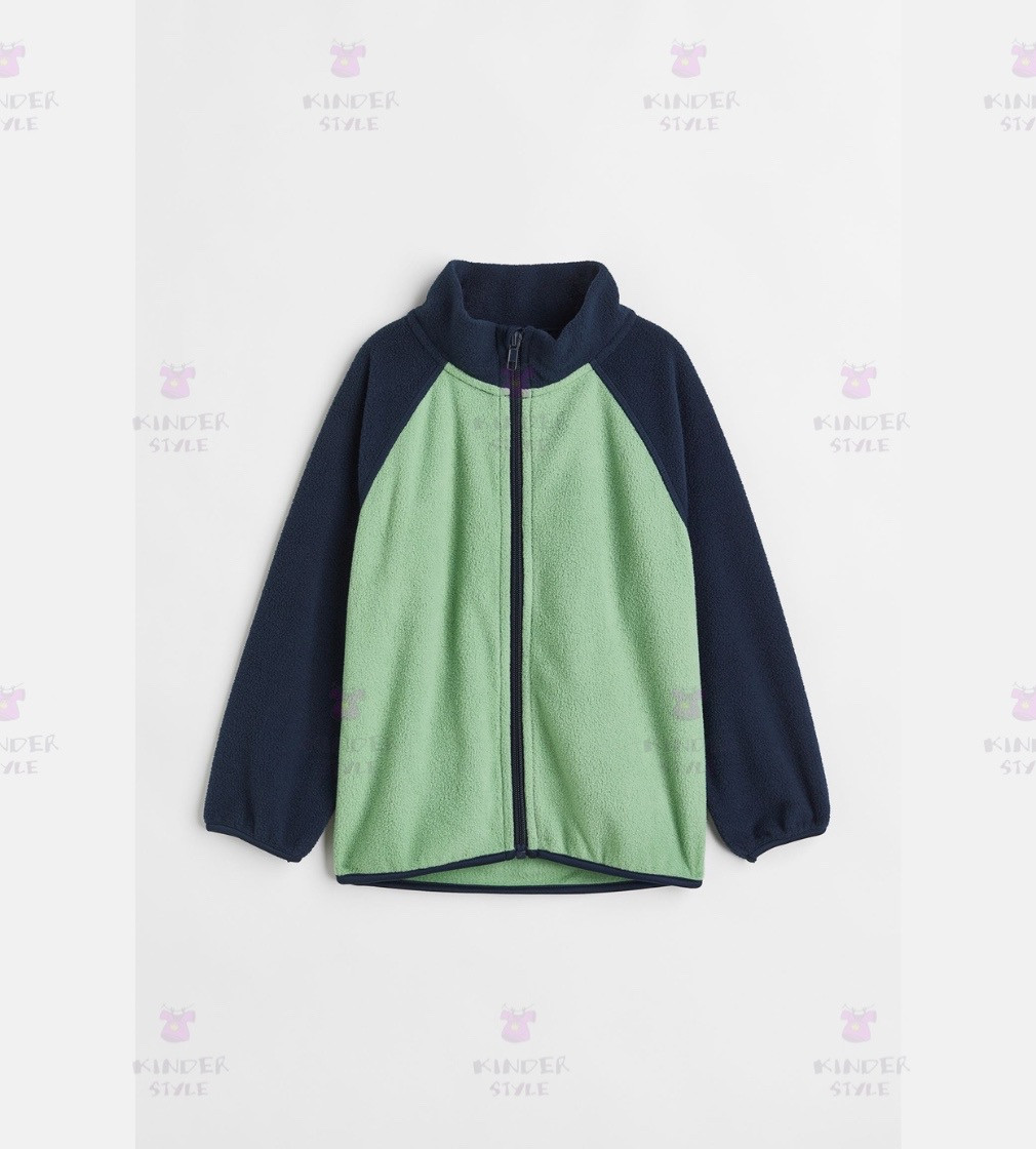 Купить Кофта Флисовая H&M Light green/Dark blue - фото 1