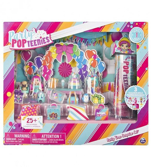 Купити Ігровий набір Spin Master Party Popteenies Time Surprise Set with Confetti Фантастична вечірка - фото 1