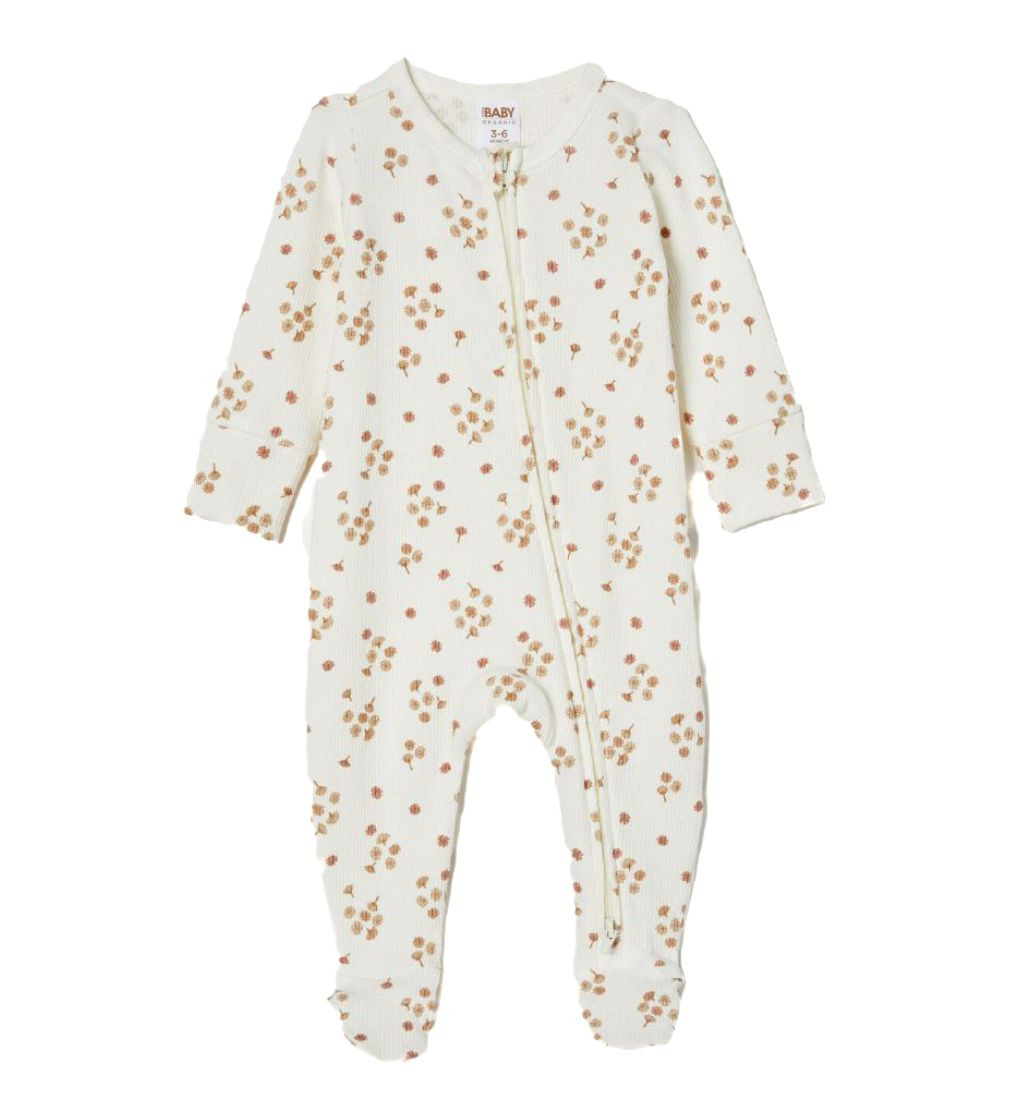 Купити Сліп Cotton On Pointelle Zip All In One Romper milk/ditsy daisy - фото 1
