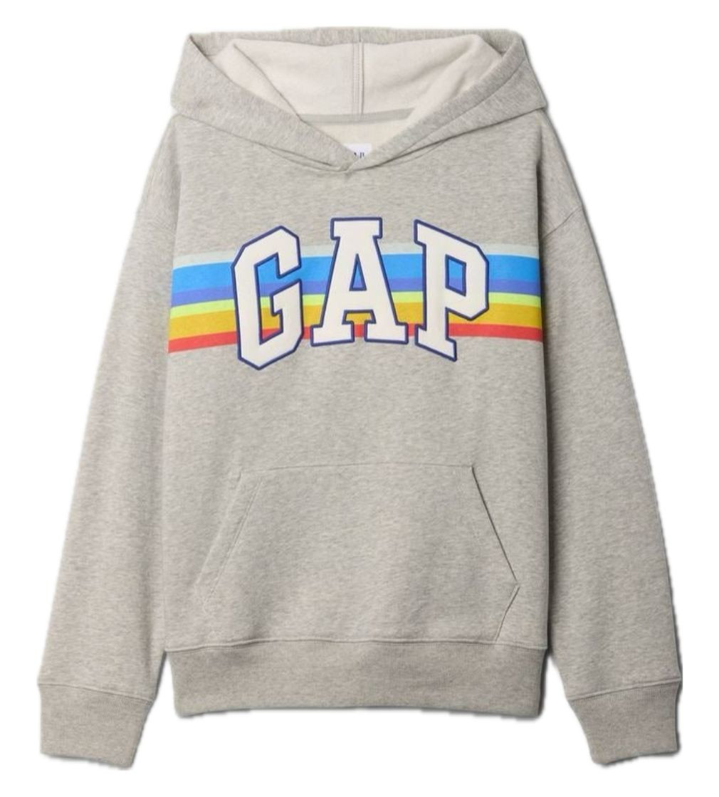 Купить Худи на флисе Gap Kids Relaxed Gap Logo Hoodie Color Grey Multi - фото 1
