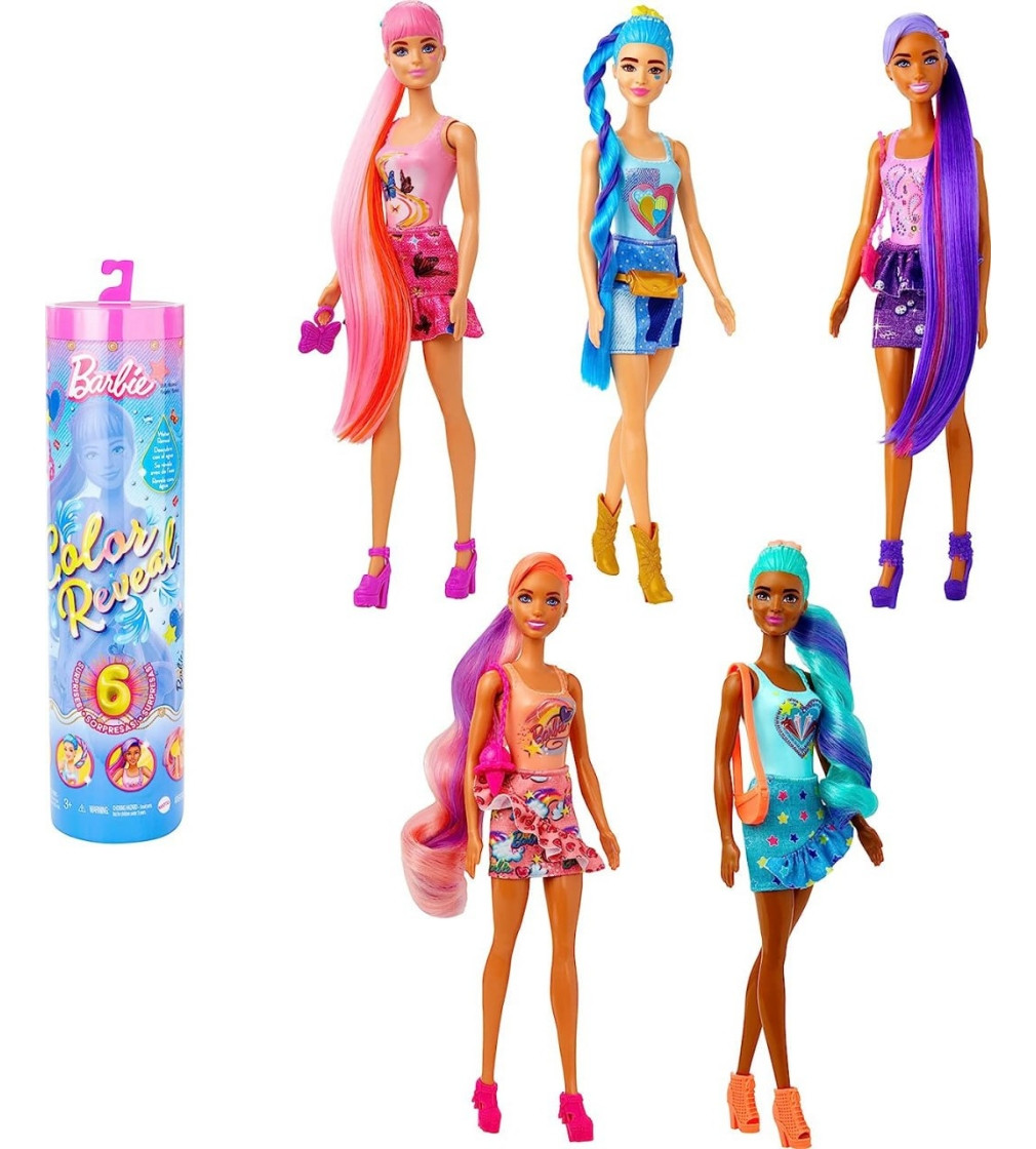 Купити Лялька-сюрприз Barbie Color Reveal Doll with 6 Surprises Totally Denim Series - фото 1