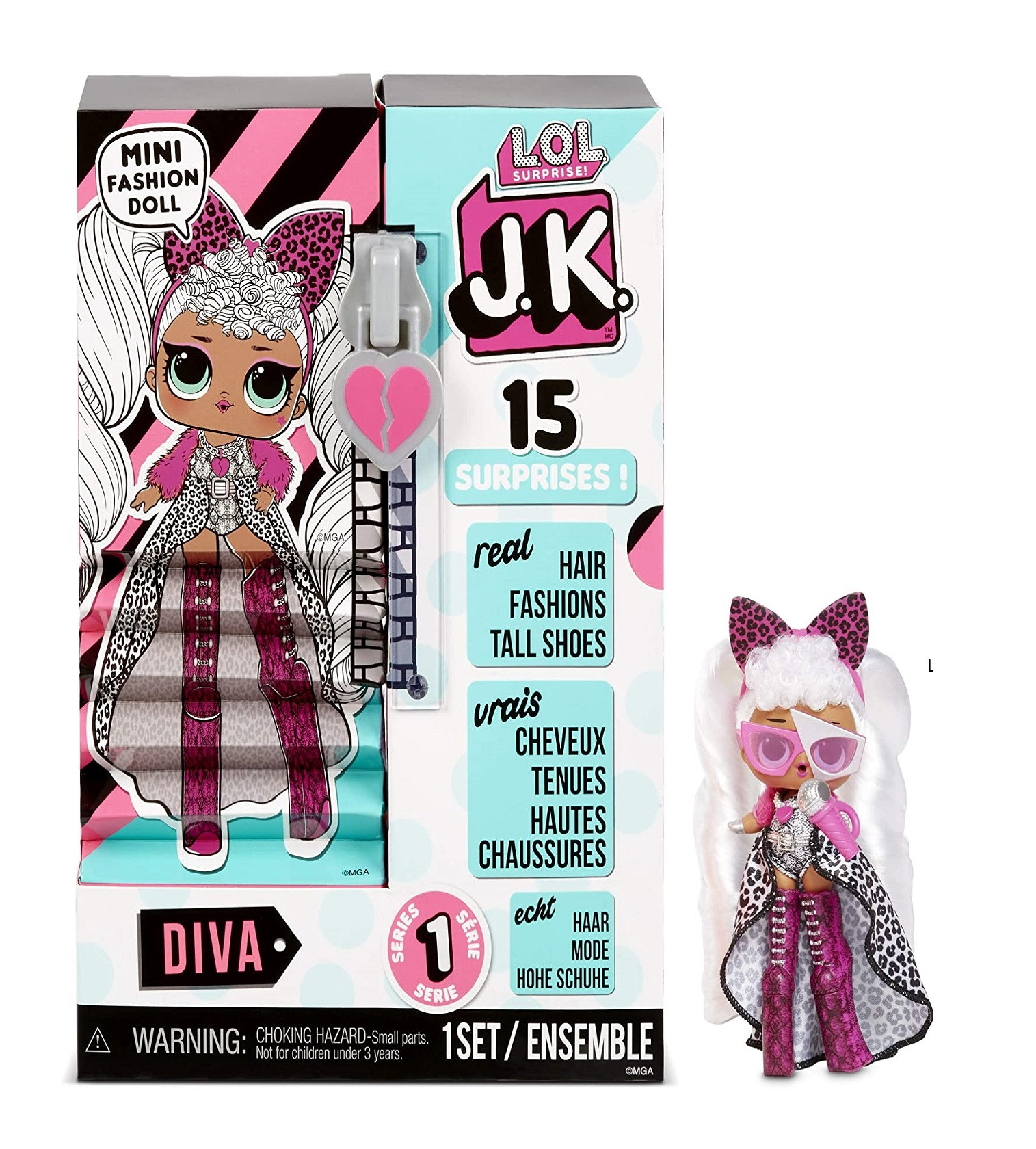 Купить Кукла ЛОЛ Дива Джей Кей +15 сюрпризов LOL Surprise J.K. Mini Fashion Doll Diva MGA - фото 1