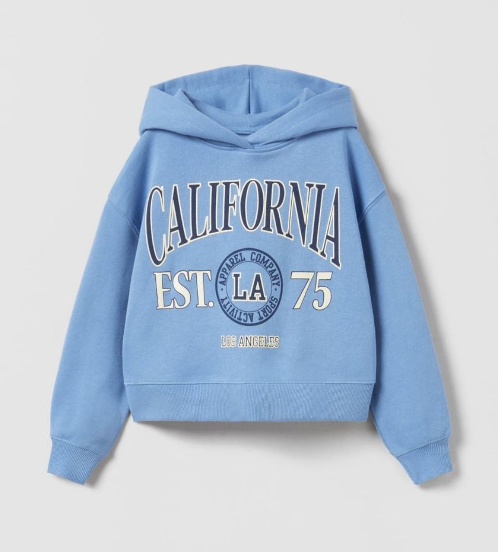 Купити Худі Zara «CALIFORNIA» Блакитний - фото 1