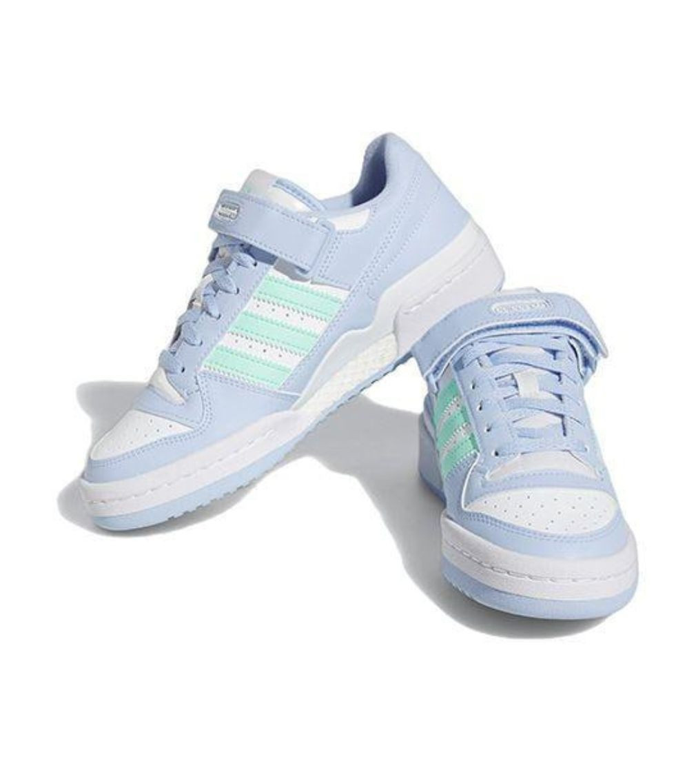 Купить Кроссовки Adidas Forum Low J Blue Dawn Easy Green Cloud-White - фото 1