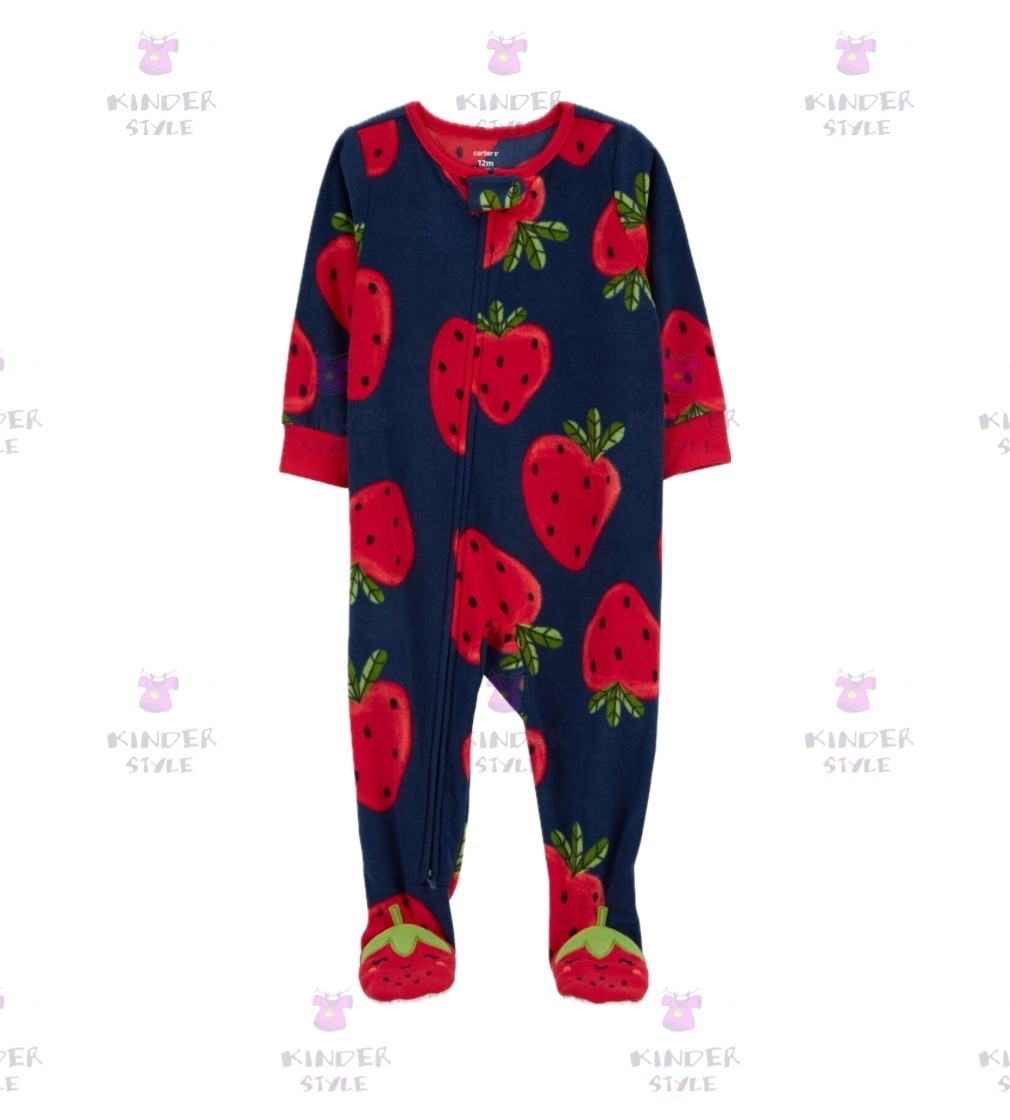 Купить Слип Флисовый Carters Fleece 1-Piece Strawberry Fleece Footie - фото 1