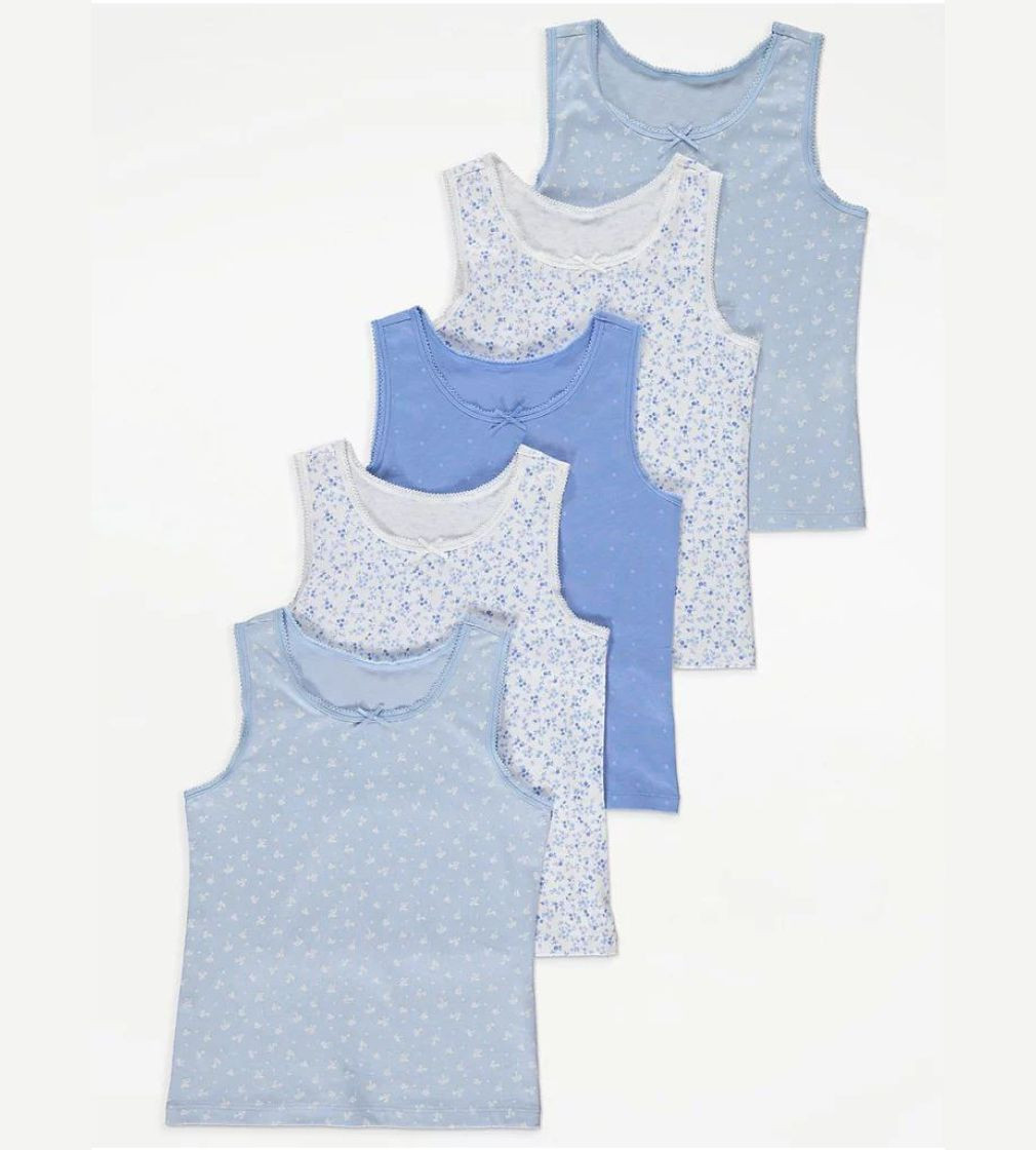 Купить Набор Маек 5шт George Blue Floral Vests 5 Pack - фото 1