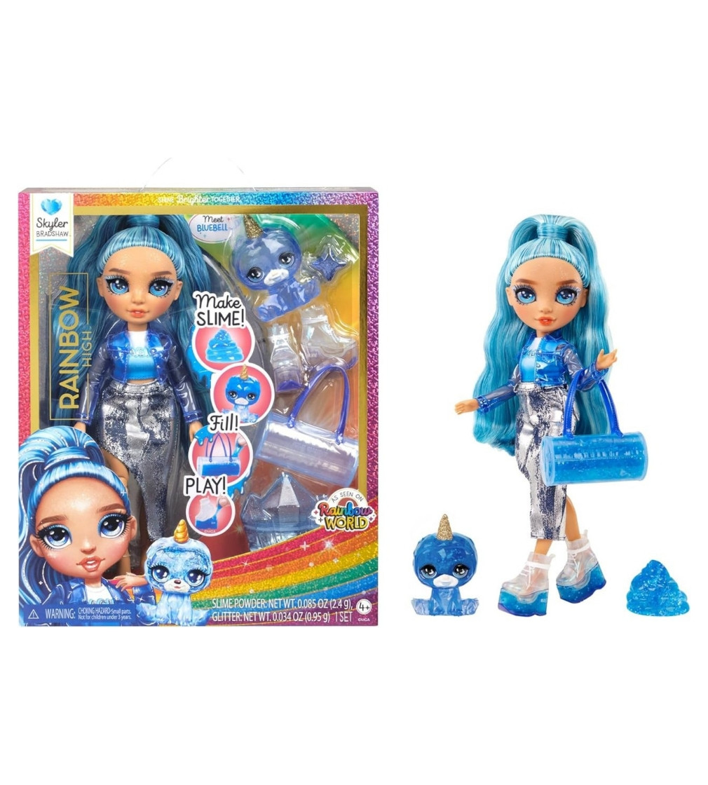 Купить Кукла Rainbow High Skyler Slime Kit & Pet Рейнбоу Хай Скайлер со Слаймом и питомцем - фото 1