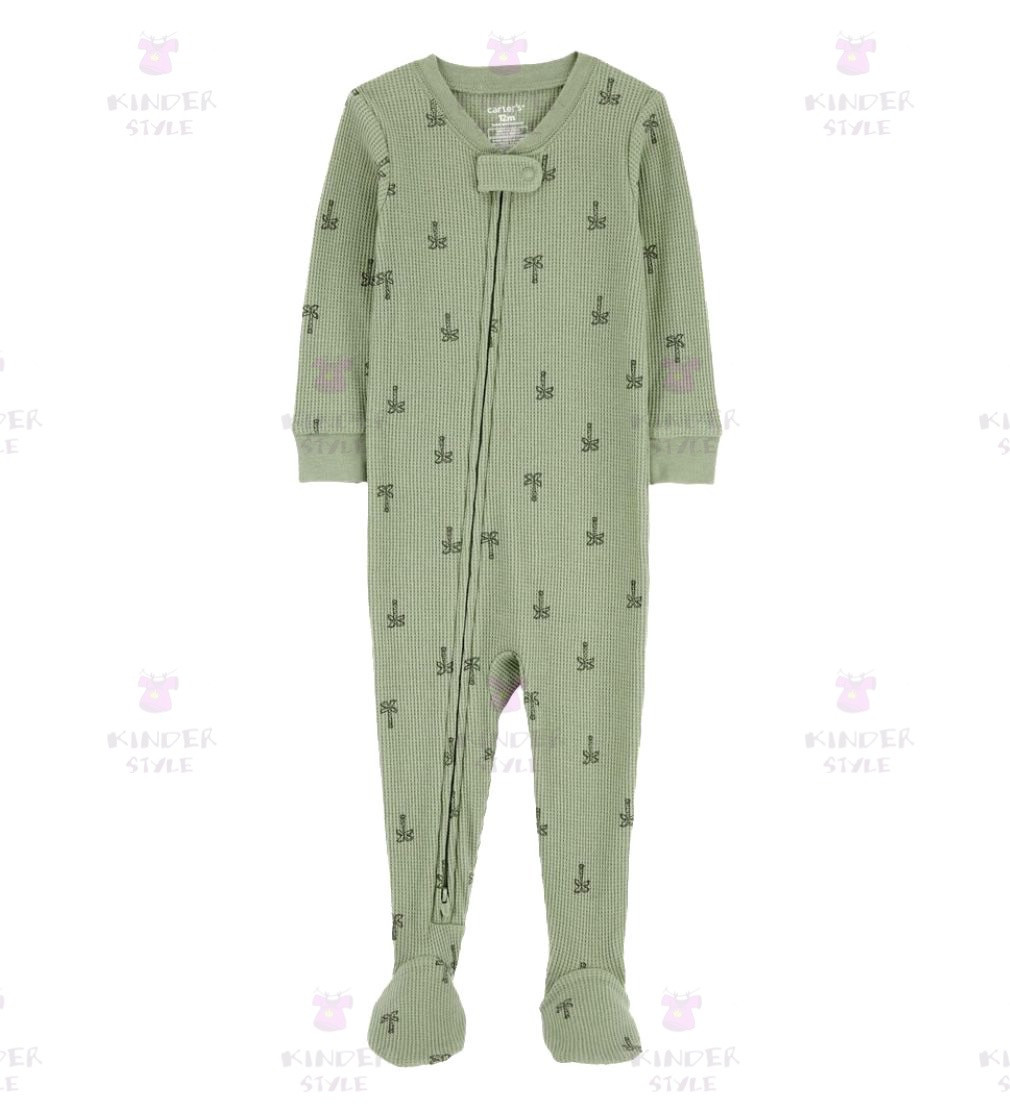 Купити Сліп бавовняний Carters Toddler 1-Piece Palm Tree Thermal Green - фото 1