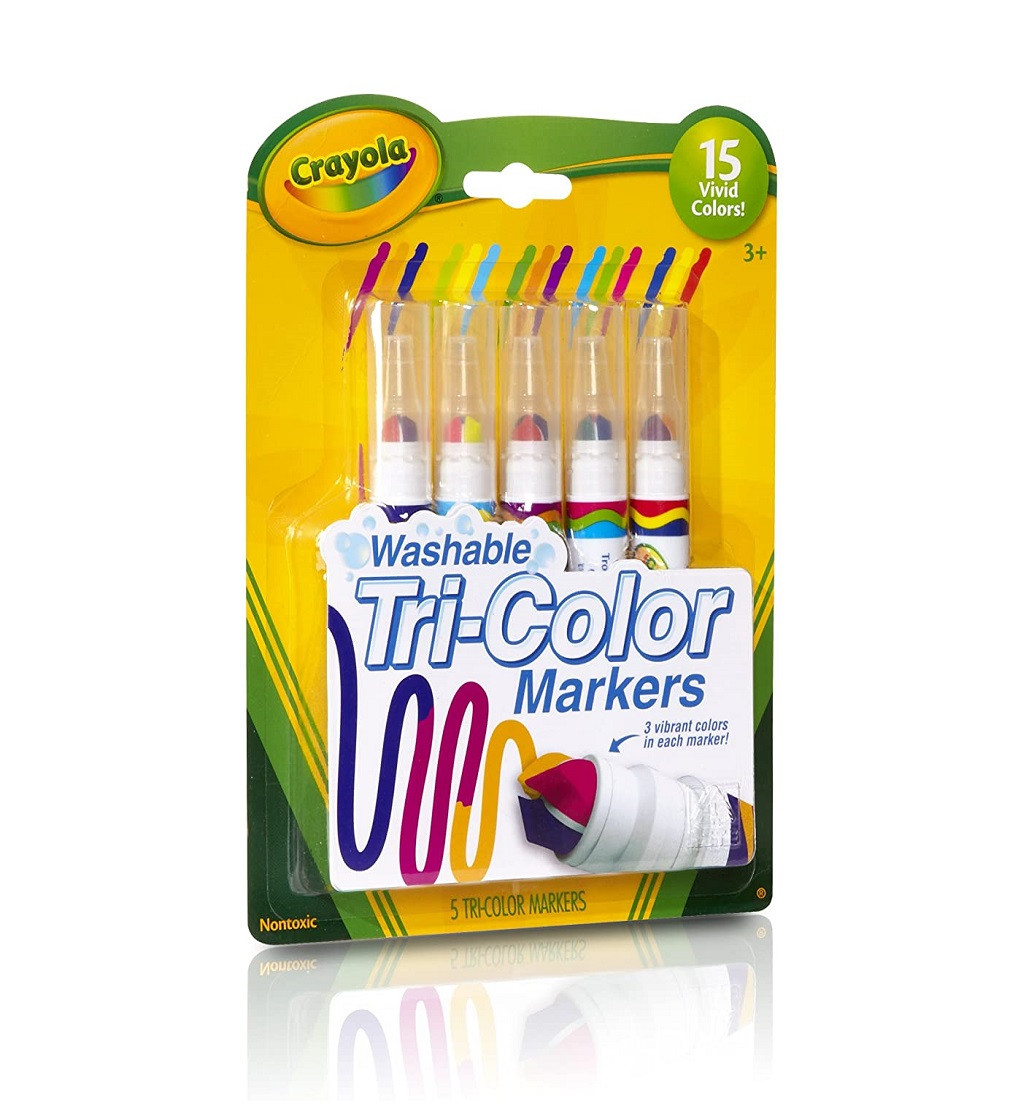 Купить Моющиеся маркеры с тройным наконечником Crayola 5 шт. - фото 1