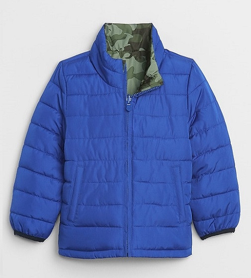 Купити Двостороння куртка GAP Toddler Reversible: active blue dino - фото 1