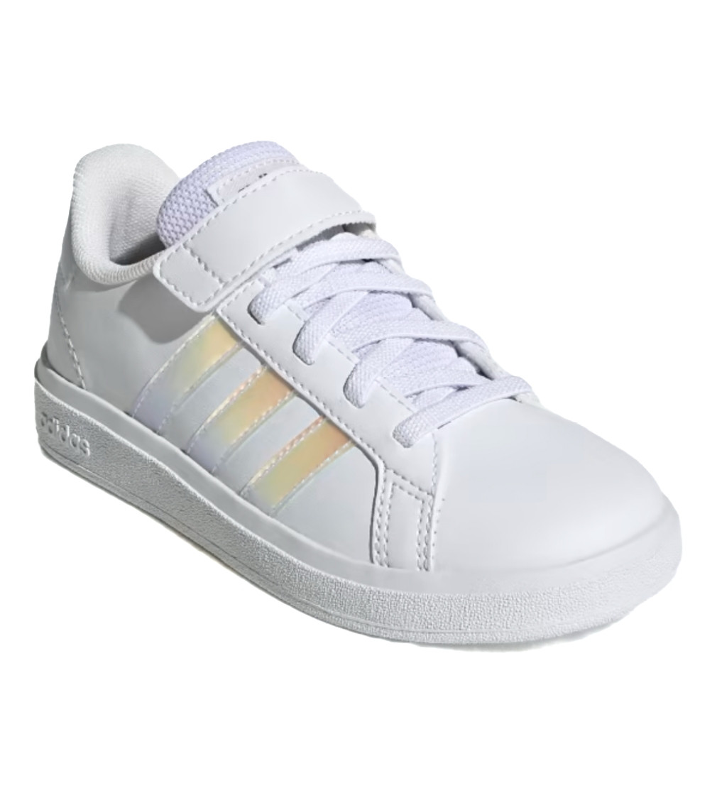 Adidas GRAND COURT LIFESTYLE COURT ELASTIC LACE AND TOP STRAP Cloud White Iridescent Cloud White