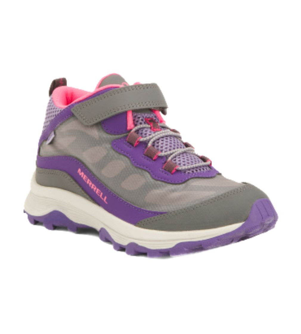 Купить Ботинки Merrell Waterproof Moab Speed Mid Hiker Shoes Grey/Pink - фото 1