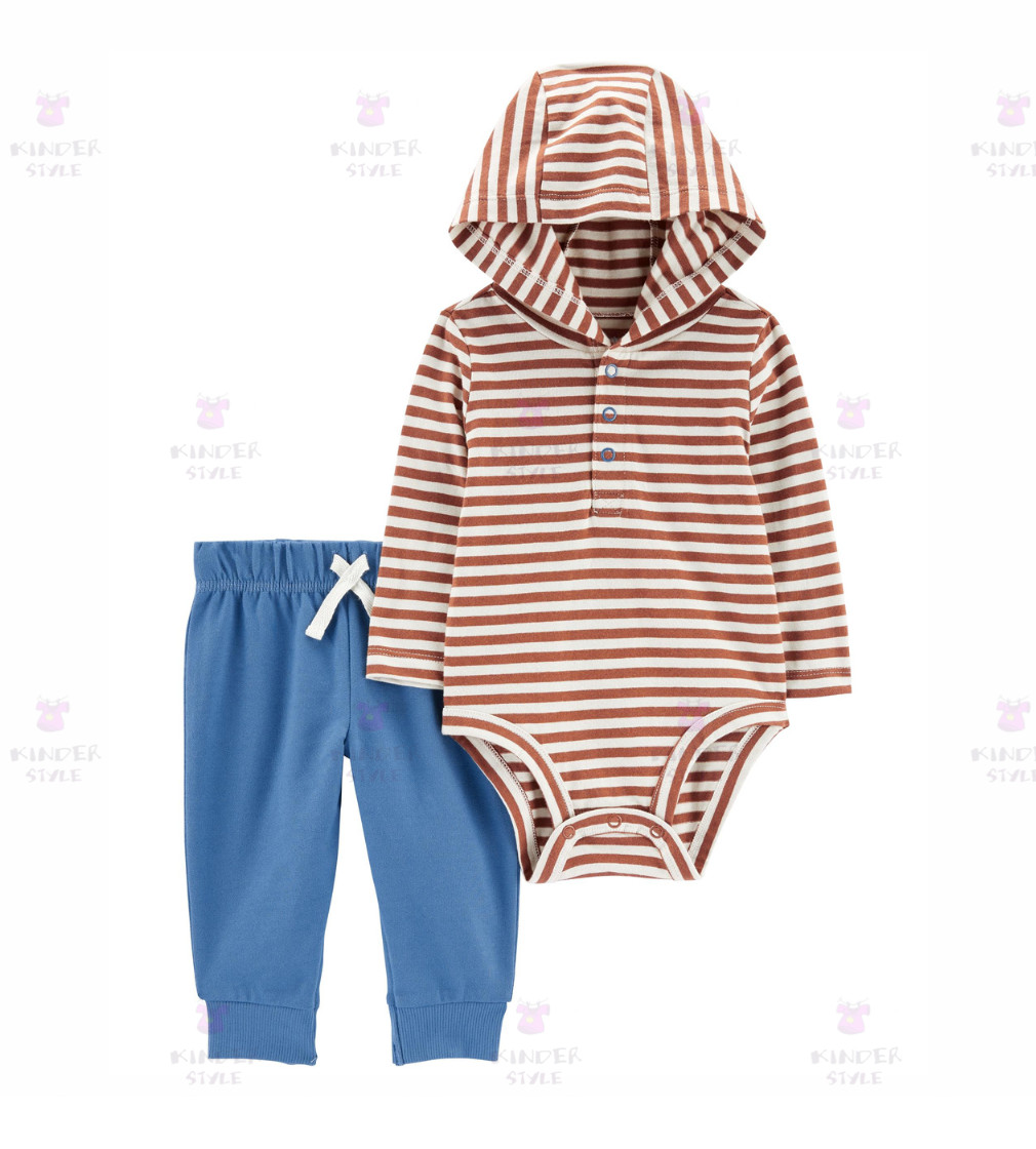 Купити Набір Carters Striped Bodysuit Pant Set Смужка - фото 1