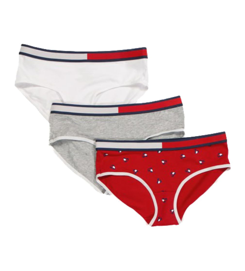 Купить Набор трусиков 3шт TOMMY HILFIGER Hipster Briefs White/Red - фото 1