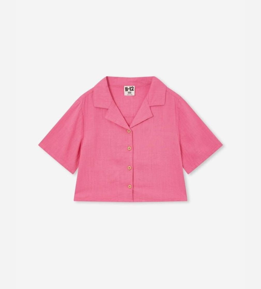 Купить Рубашка укороченная Cotton On Gina raspberry pink - фото 1