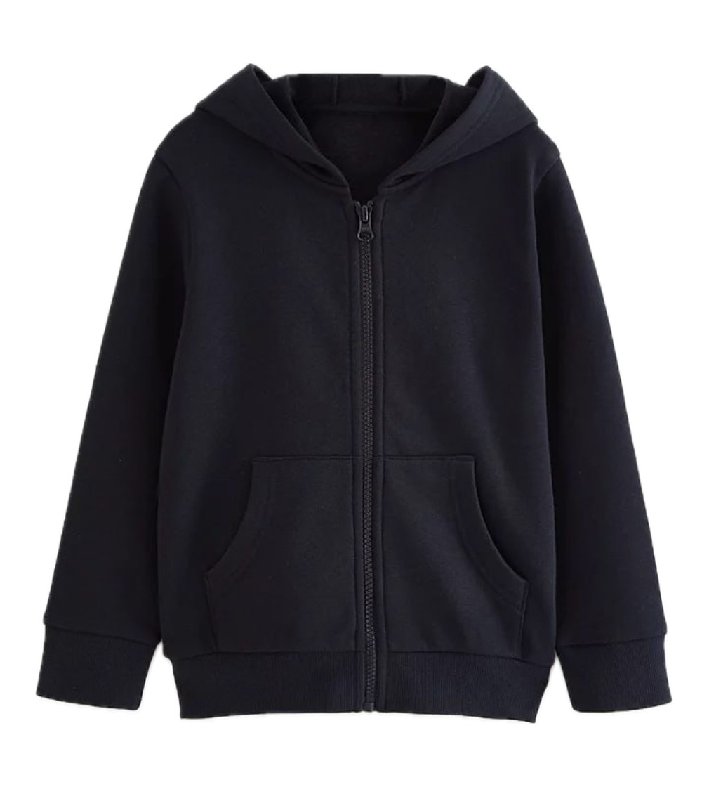 Купити Худі на флісі George Black Zip Through Hoody - фото 1