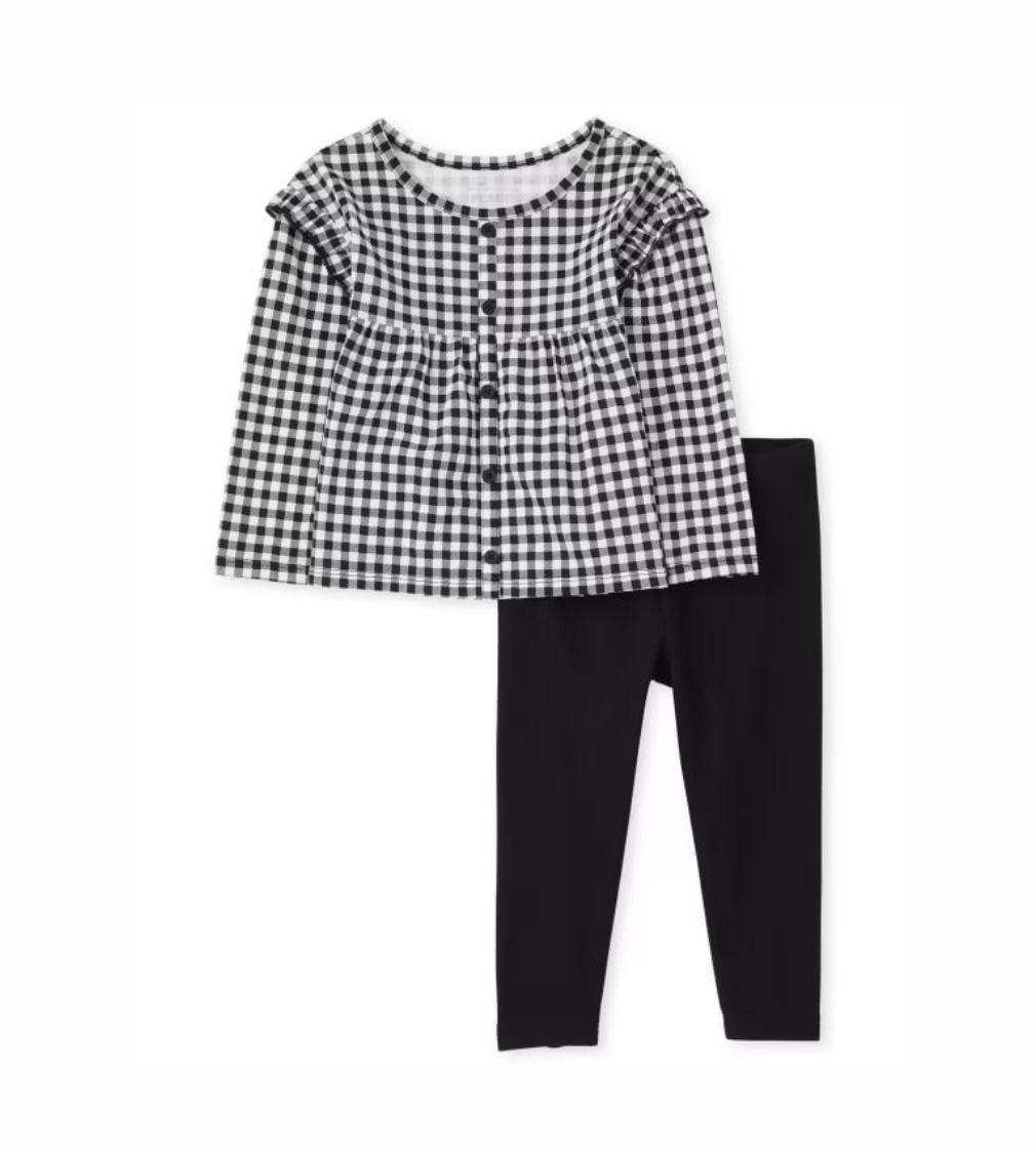 Купить Набор The Children’s Place Buffalo Plaid Ruffle Black - фото 1