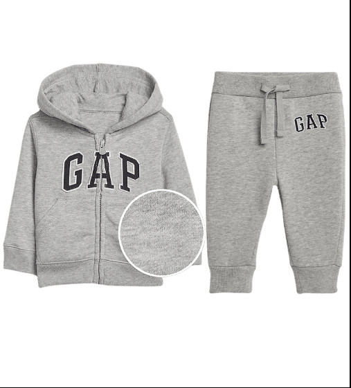 Купить Костюм на флисе Gap Logo: gray and white marl - фото 1