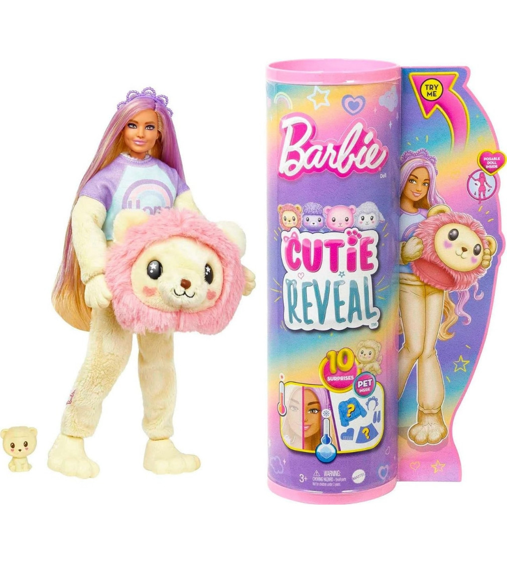 Купить Кукла Barbie Cutie Reveal Мягкие и пушистые Львенок - фото 1